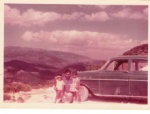 Ferdiye and her father and brother Musa and the blue Opel